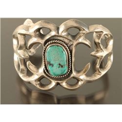 Navajo Turquoise Sandcast Cuff