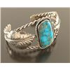 Image 2 : Navajo Blue Gem Turquoise Cuff