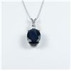 Image 1 : Beautiful Blue Sapphire and Diamond Pendant