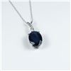 Image 2 : Beautiful Blue Sapphire and Diamond Pendant