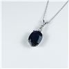 Image 3 : Beautiful Blue Sapphire and Diamond Pendant