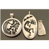 Image 2 : Lot of 3 Sterling Hopi Pendants