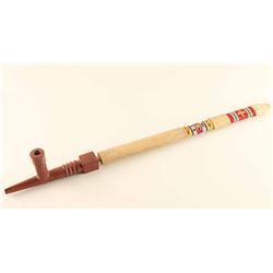 Quilled Pipe Stem & Bowl