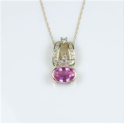 Sensational Intense Pink Sapphire and Diamond