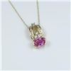 Image 2 : Sensational Intense Pink Sapphire and Diamond