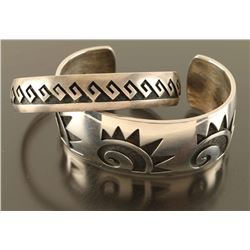 Lot of (2) Hopi Sterling Bracelet