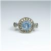 Image 2 : Stylish Aquamarine and Diamond Ring