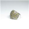 Image 4 : Designer Style Yellow Sapphire and Diamond Ring