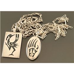 Lot of 2 Sterling Hopi Necklaces