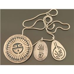 Lot of 3 Navajo Pendants