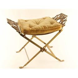 Antique Brass Vanity Seat