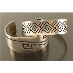 Lot of 2 Sterling Hopi Bracelets