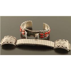 Lot of 2 Navajo Watchbands