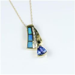 Amazing Natural Black Opal, Tanzanite