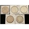 Image 1 : Lot of 5 Morgan Silver Dollars
