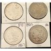 Image 1 : Lot of 4 Morgan Silver Dollars