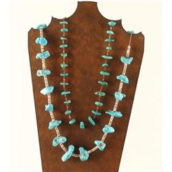 Lot of 2 Navajo Turquoise Necklaces