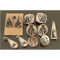 Lot of 5 Hopi Earrings &1 Pendant