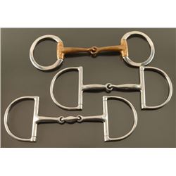 (3) English Snaffle Bits