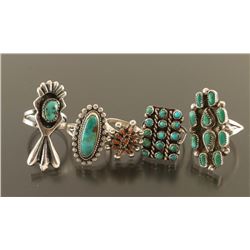Lot of 5 Zuni Rings