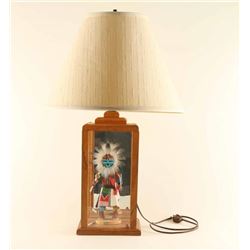 Shadow Box Table Lamp with Kachina