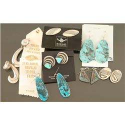 Lot of 6 Navajo Earrings & Cuff Links