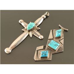 Lot of 2 Navajo Pendants