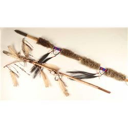 Lot of (2) Indian Medicine Staff's