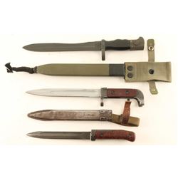 Lot of (3) Bayonets