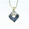 Image 1 : New Blue Sapphire and Diamond Pendant