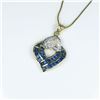 Image 2 : New Blue Sapphire and Diamond Pendant