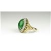 Image 2 : Extraordinary Fine Green Jade and Diamond Ring