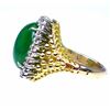 Image 3 : Extraordinary Fine Green Jade and Diamond Ring