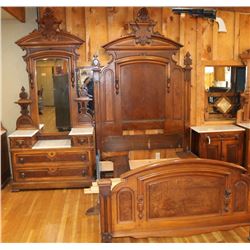 Antique Victorian Three Piece Bedroom Set