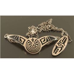 Lot of 2 Hopi Sterling Necklaces