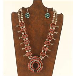 Navajo Squash Blossom Necklace