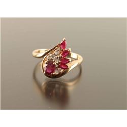Ladies Ruby and Diamond Ring Set