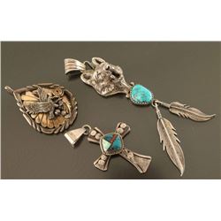 Lot of (3) Native American Pendants