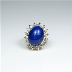 Gorgeous Vintage Lapis & Diamond Ring