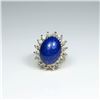 Image 1 : Gorgeous Vintage Lapis & Diamond Ring