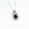 Image 2 : Elegant Blue Sapphire and Diamond Pendant