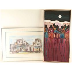Lot of (2) Framed Art Pieces
