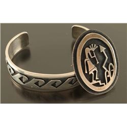 Hopi Cuff Bracelet and Pendant/Pin