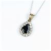 Image 3 : Gorgeous Pear shaped Blue Sapphire and Diamond
