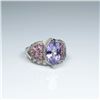 Image 3 : Beautiful Amethyst, Pink and Diamond Ring