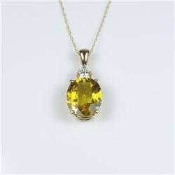 Beautiful Intense Yellow Sapphire and Diamond