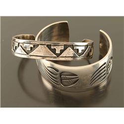 Lot of 2 Sterling Cuffs