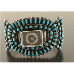 Zuni Cluster Turquoise Watchband Cuff