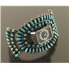 Image 2 : Zuni Cluster Turquoise Watchband Cuff