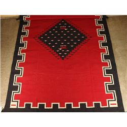 Large Pictorial Diamond Center Wool Rug